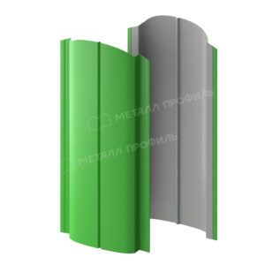 Металлический штакетник ELLIPSE_o, глянцевое покрытие 6018