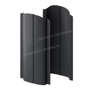 Металлический штакетник ELLIPSE_o, матовое двухстороннее покрытие, цвет 7024